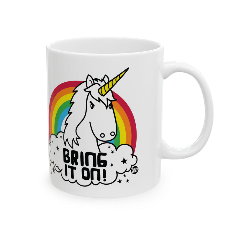 Load image into Gallery viewer, Bring It On Unicorn Coffee Mug, Bring It Mug, Unicorn Mug
