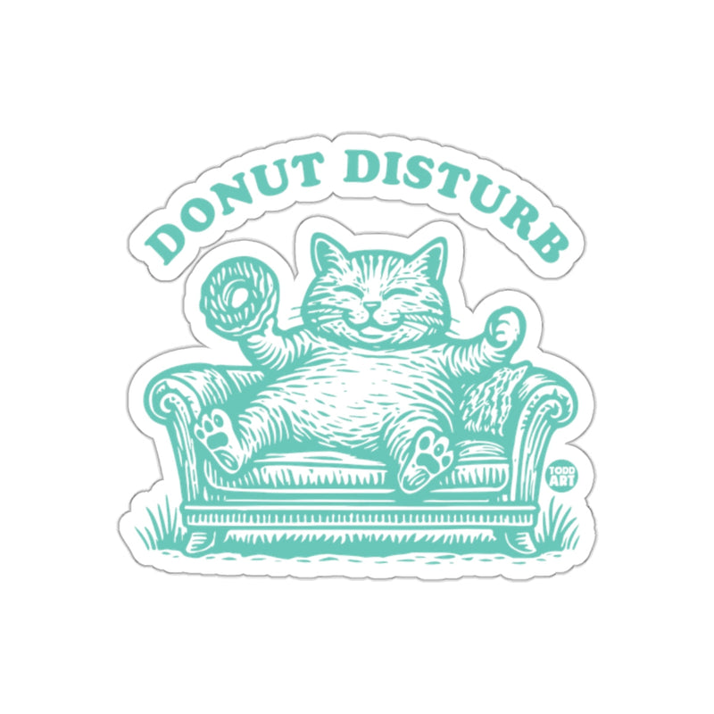 Load image into Gallery viewer, Donut Disturb Cat Resting on Sofa Funny Artwork sticker
