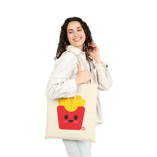 Burger and Fries Cotton Canvas Tote Bag