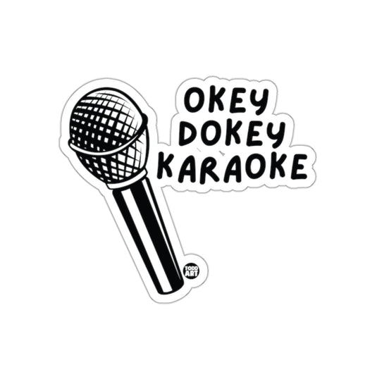 Okey Dokey Karaoke with Microphone Art sticker