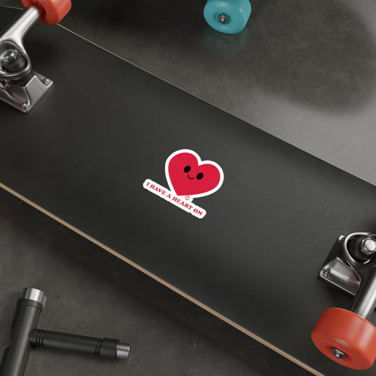 Funny Skateboard Sticker I Have A Heart On Graphic Decal
