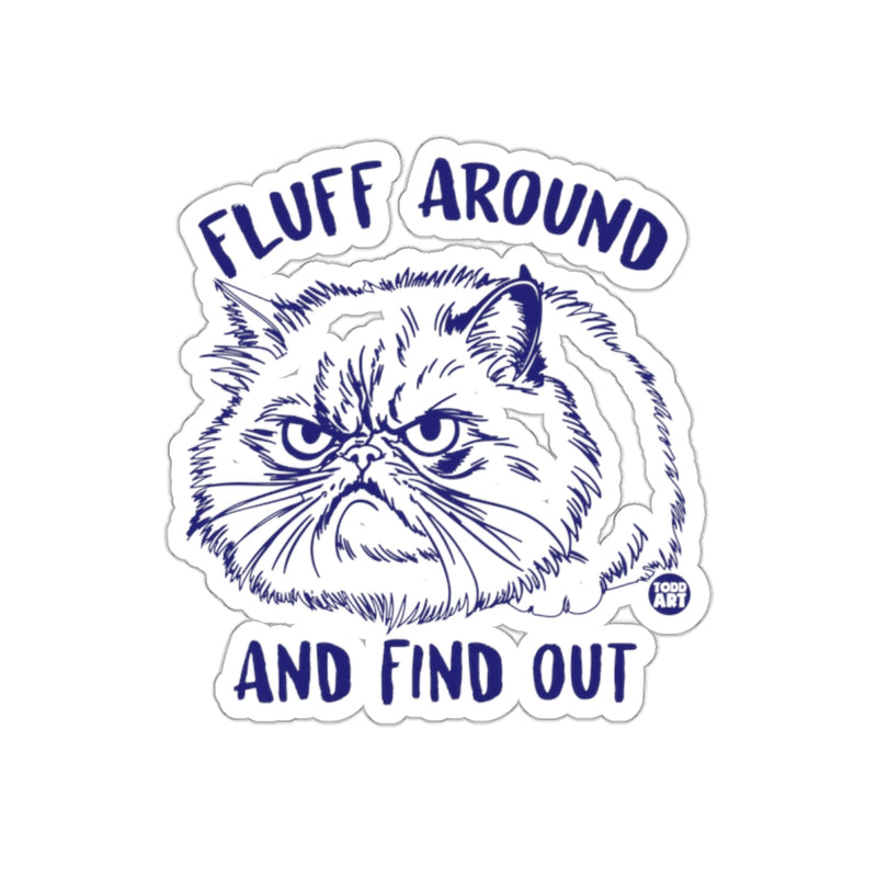 Load image into Gallery viewer, Fluff Around and Find Out Grumpy Cat Sticker
