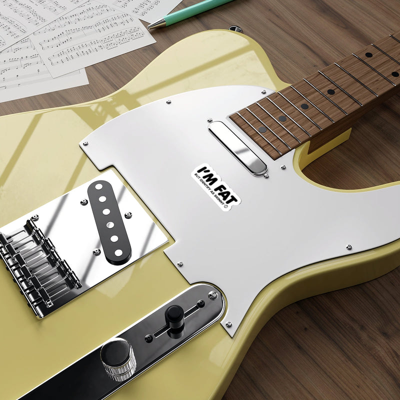 Load image into Gallery viewer, Unique Yellow Electric Guitar with Funny Sticker
