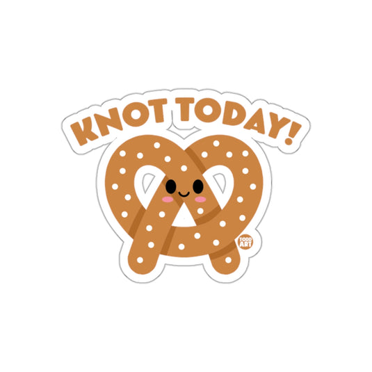 Knot Today Pretzel Cute Smiley Face Design Sticker