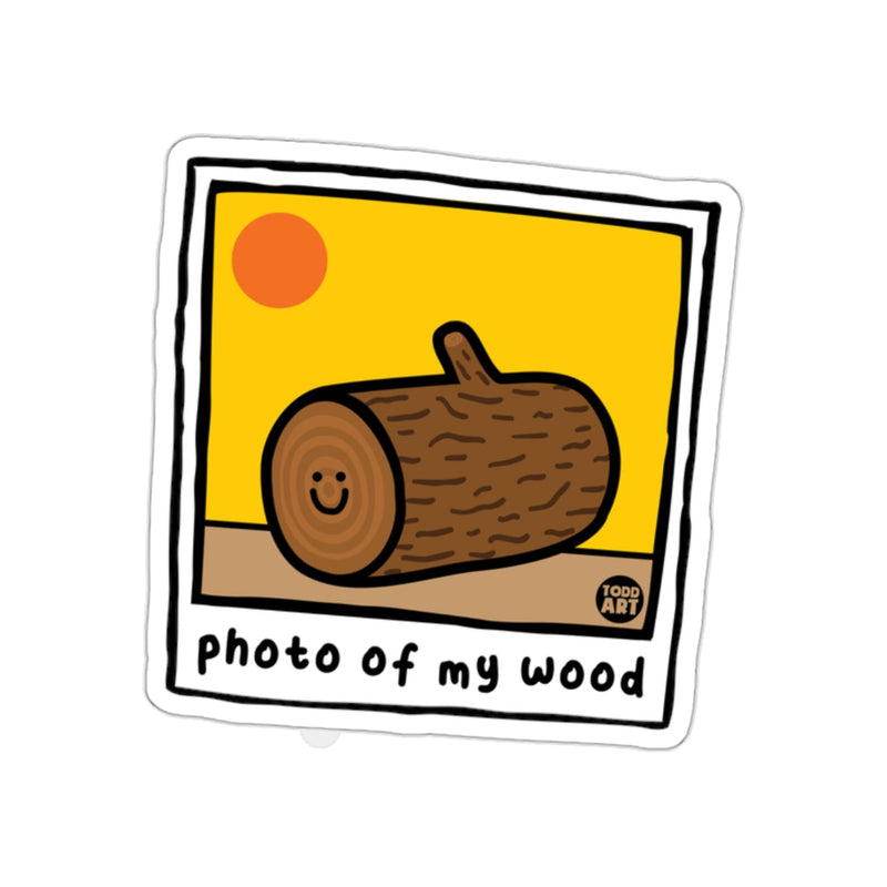 Load image into Gallery viewer, Photo Of My Wood Funny Cartoon Art Illustration sticker
