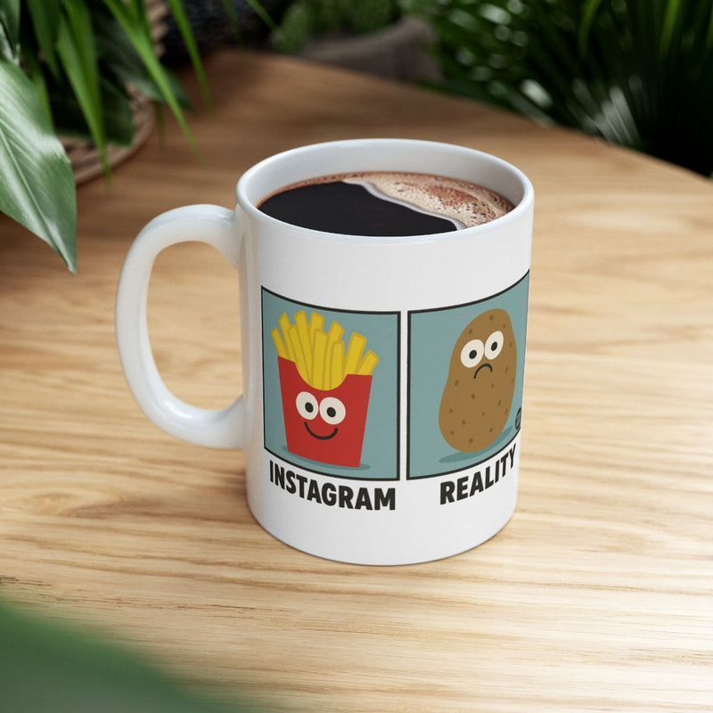 Load image into Gallery viewer, Funny Instagram vs Reality Coffee Mug Comedy Cup
