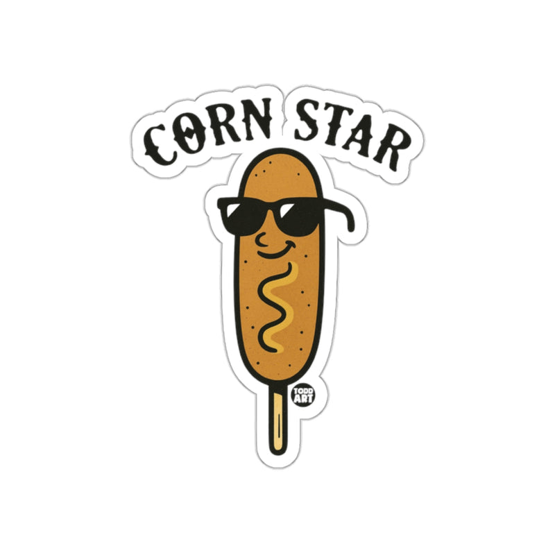 Load image into Gallery viewer, Corn Star Funny Corn Dog Image Sticker Product

