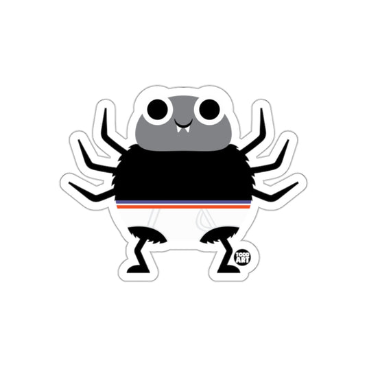 Cute Cartoon Spider with Eight Legs Sticker