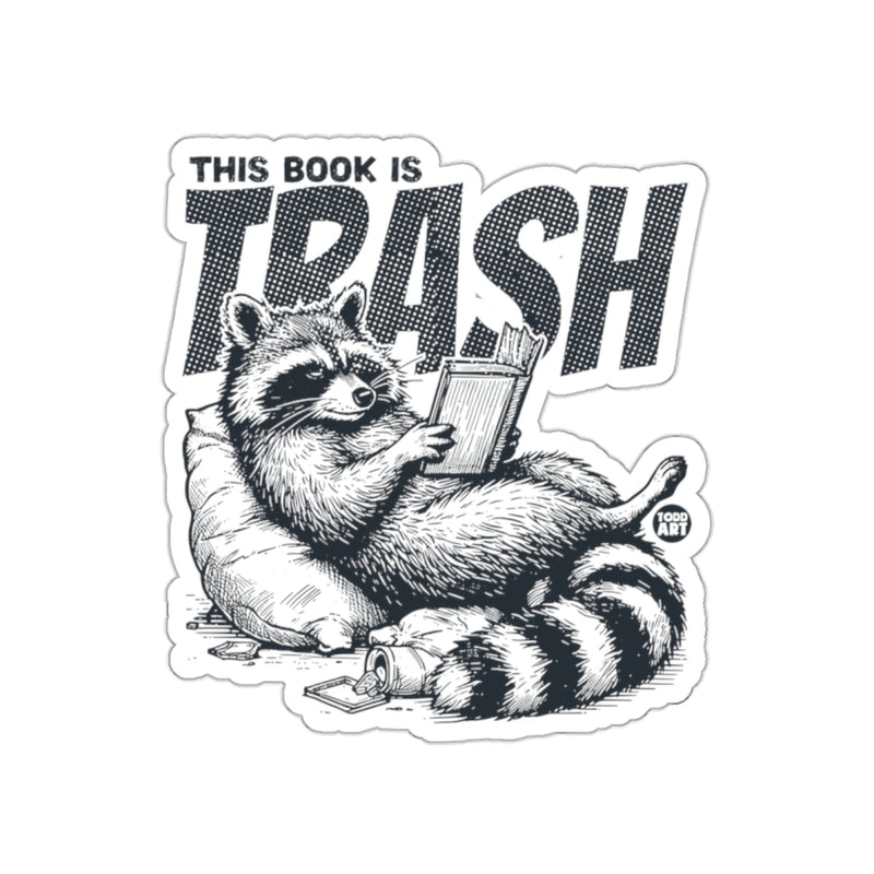 Load image into Gallery viewer, Trash Reading Raccoon Sticker for Unique Decor

