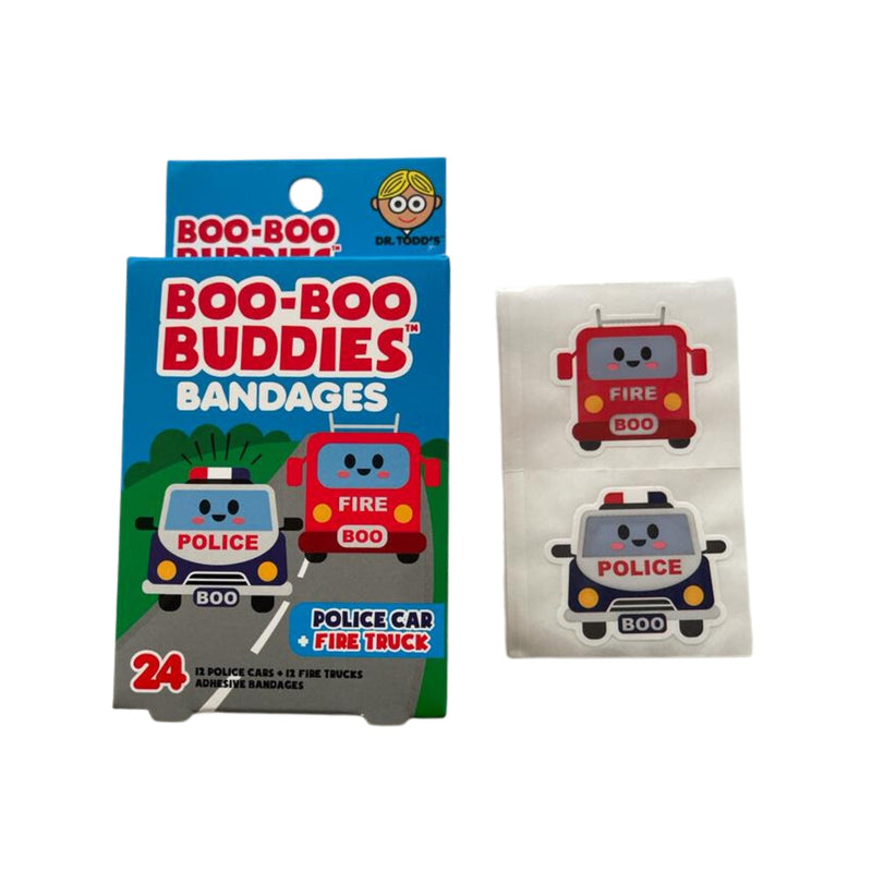 Load image into Gallery viewer, Boo-Boo Buddies Police Car and Fire Truck Bandages
