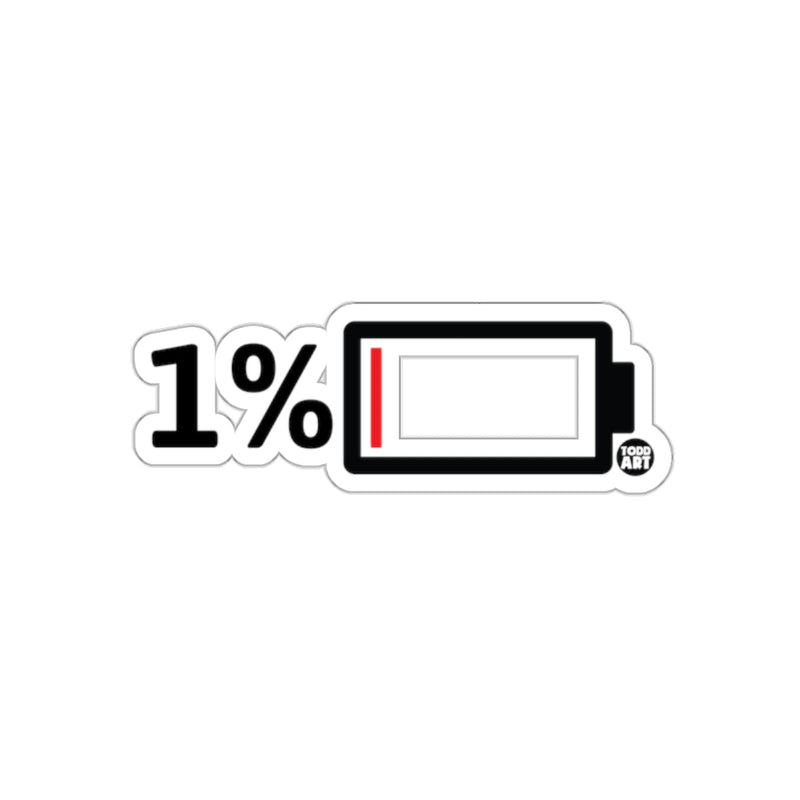 Load image into Gallery viewer, Low Battery 1% Design Sticker Perfect for Laptops
