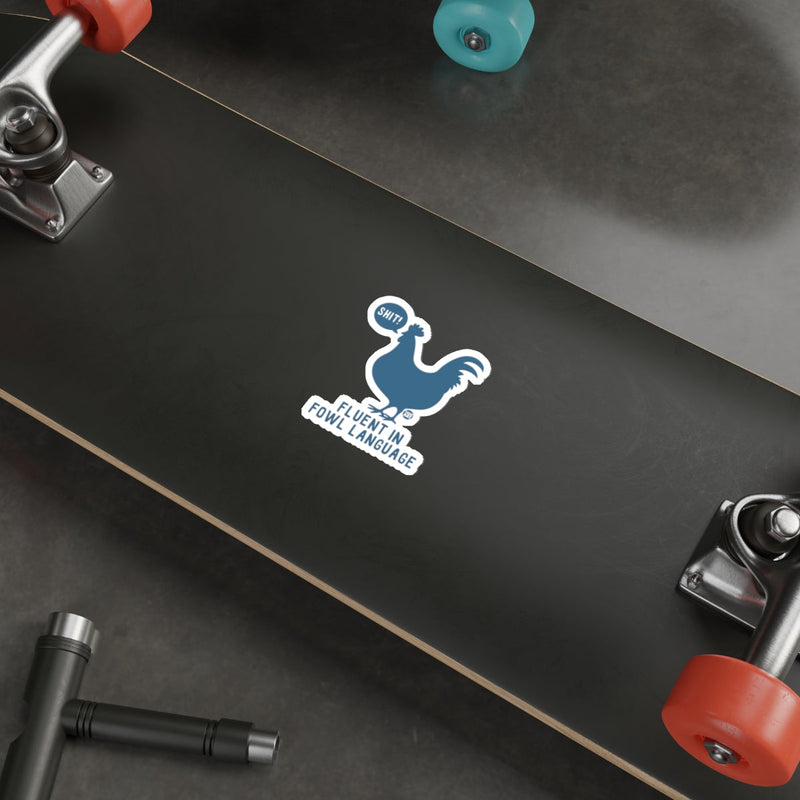 Load image into Gallery viewer, Fluent in Fowl Language Fun Sticker Skateboard Deck
