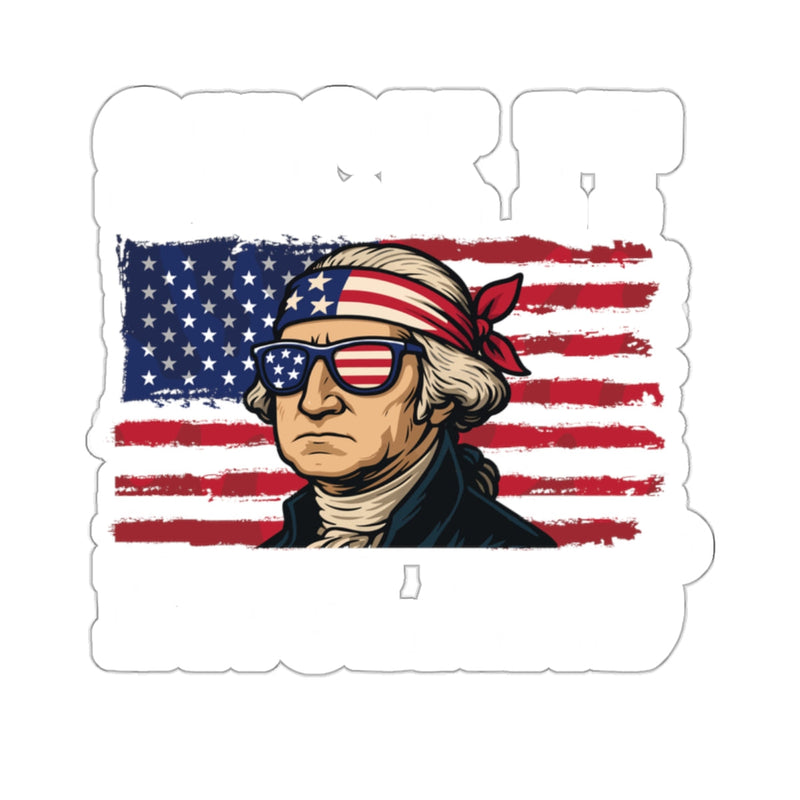Load image into Gallery viewer, Patriotic George Washington American Flag Sticker
