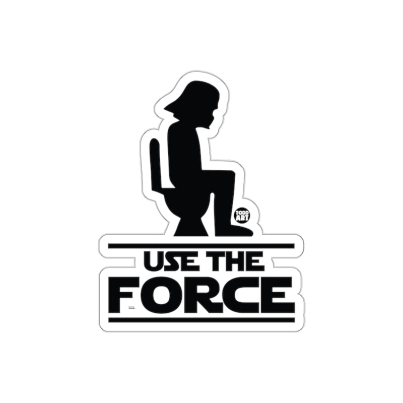 Load image into Gallery viewer, Use The Force Silhouette Funny Bathroom Humor sticker
