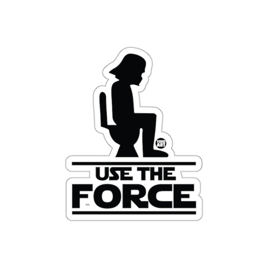 Use The Force Silhouette Funny Bathroom Humor sticker