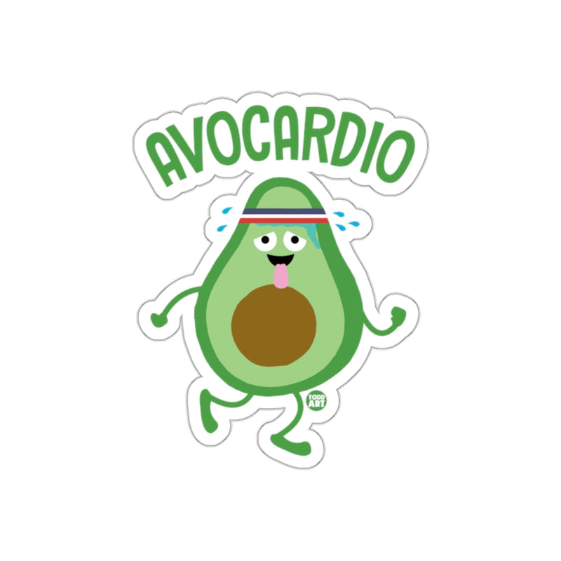 Load image into Gallery viewer, Avocardio Sweaty Cute Avocado Running Sticker
