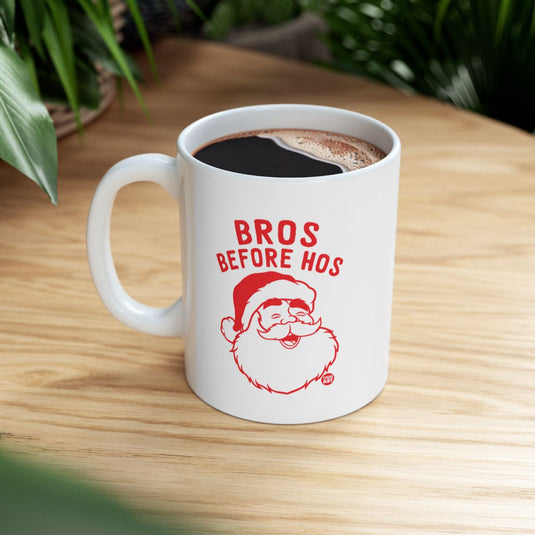 Bros Before Hos Santa Claus Christmas Mug
