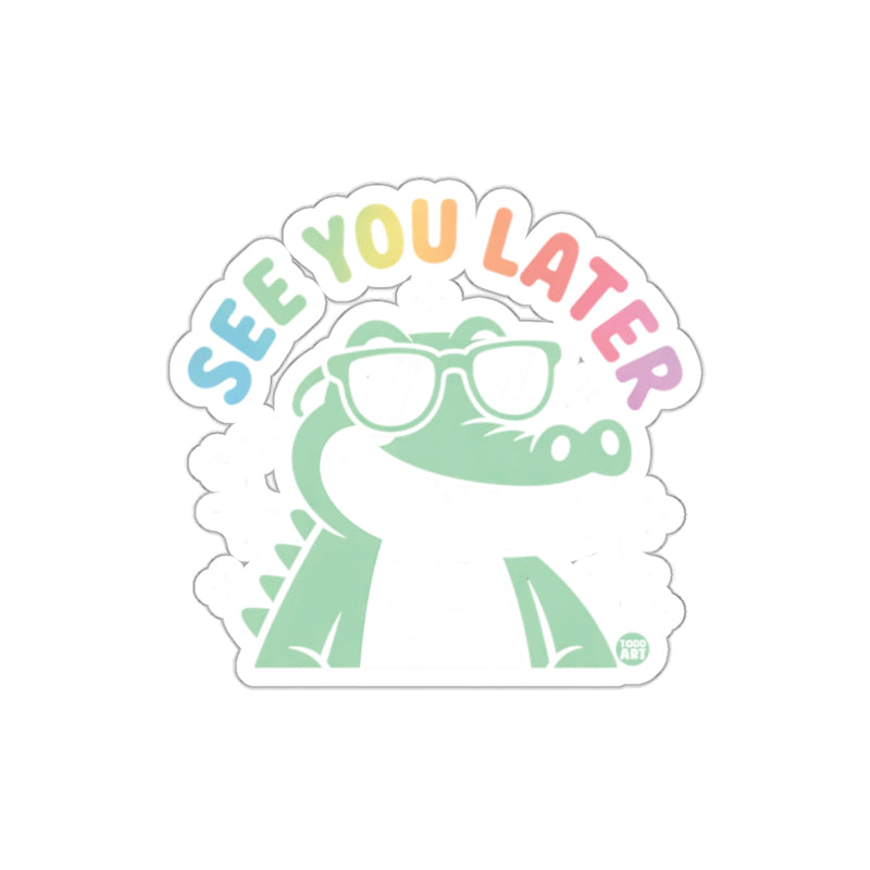 Load image into Gallery viewer, See You Later Alligator Cute Crocodile Waving sticker
