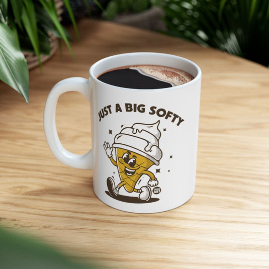 Just a Big Softy Ice Cream Design Coffee Mug