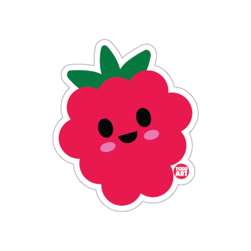 Load image into Gallery viewer, Cute Smiling Raspberry Design Sticker Fun Art Product
