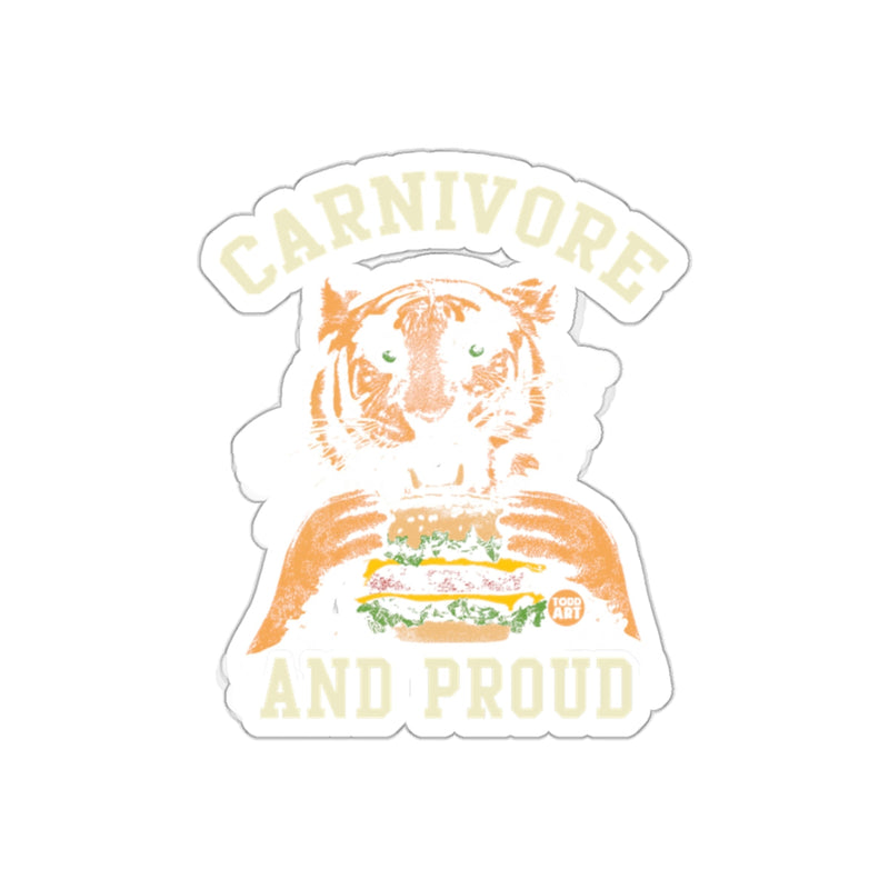 Load image into Gallery viewer, Carnivore And Proud Tiger Eating Sandwich Sticker
