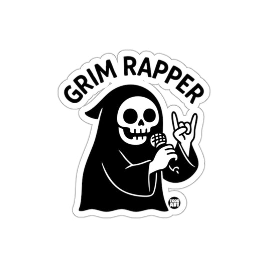 Grim Rapper with a Microphone Animated Design sticker