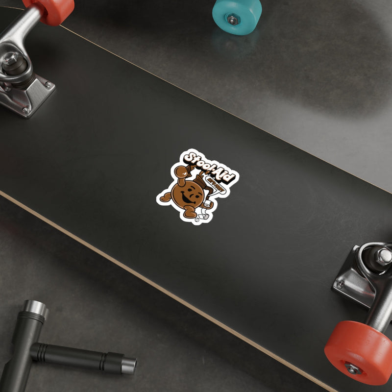 Load image into Gallery viewer, Stool-Aid Mascot Lets Poop Illustration Design sticker
