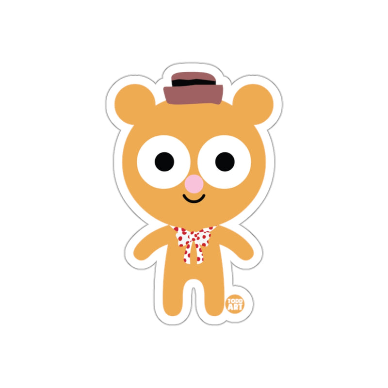 Load image into Gallery viewer, Cute Cartoon Bear with Hat and Scarf Sticker
