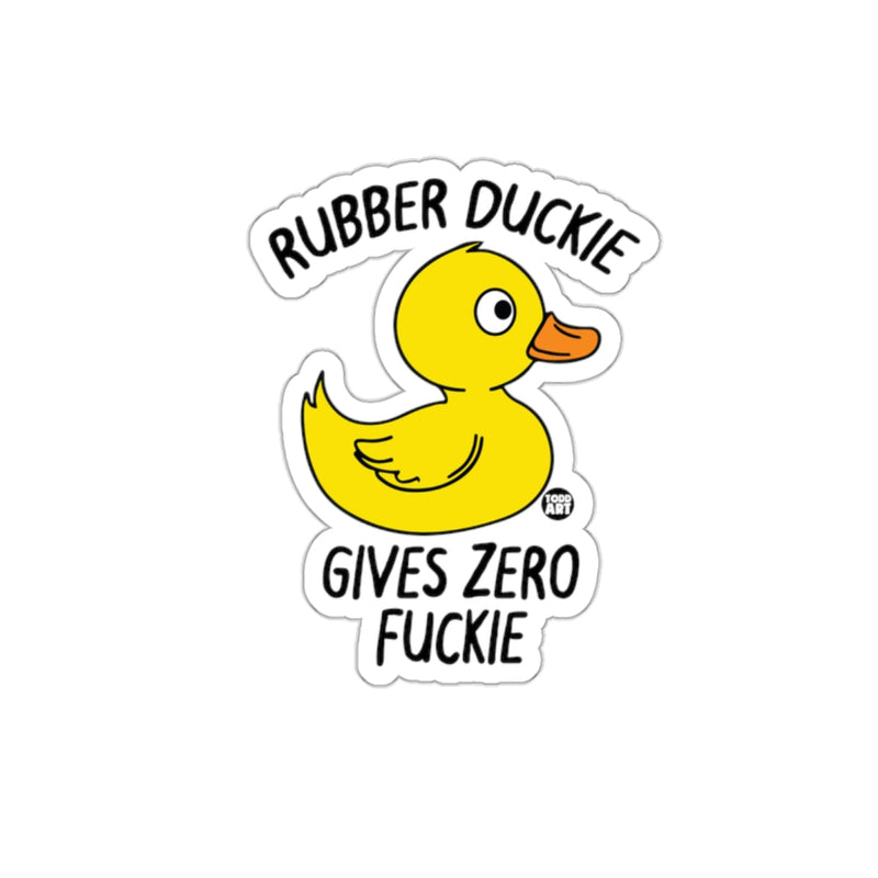 Load image into Gallery viewer, Funny Rubber Duckie Gives Zero Sticker Product
