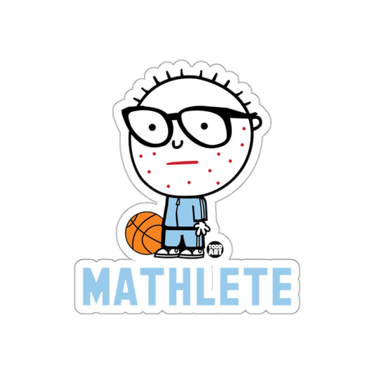 Funny Nerdy Cartoon Character Mathlete Sticker