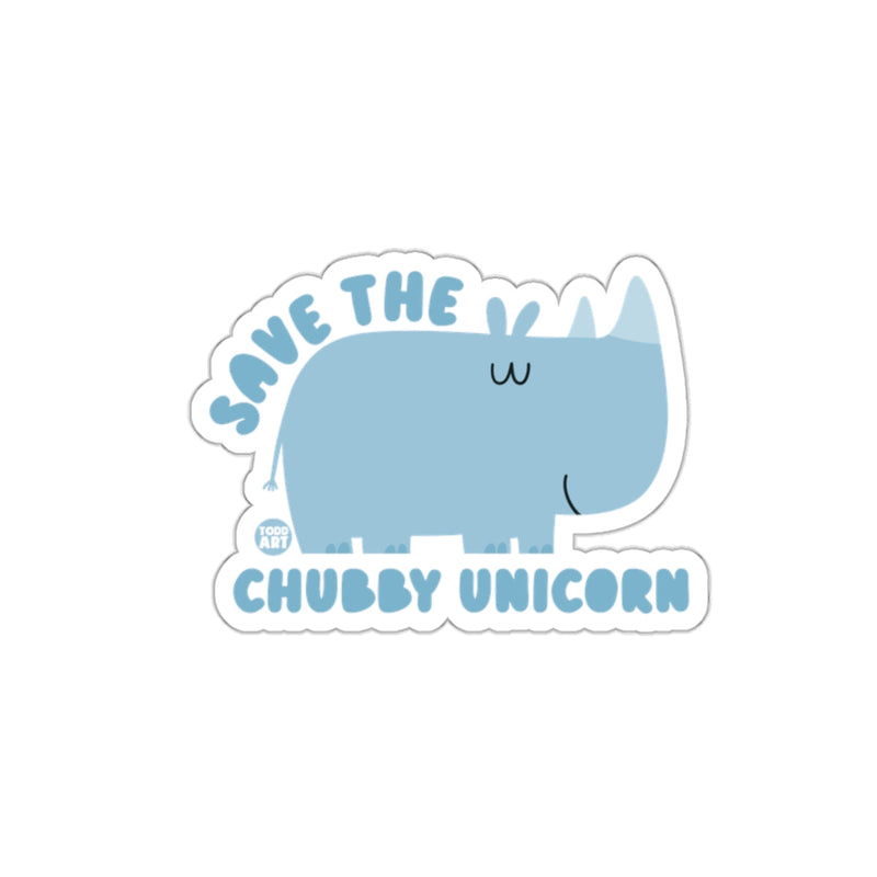 Load image into Gallery viewer, Save The Chubby Unicorn Sticker Design Fun Decal
