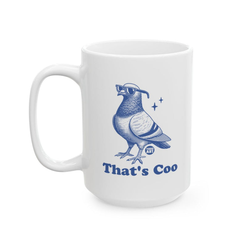 Load image into Gallery viewer, Fun That's Coo Mug with Cool Pigeon Artwork Design
