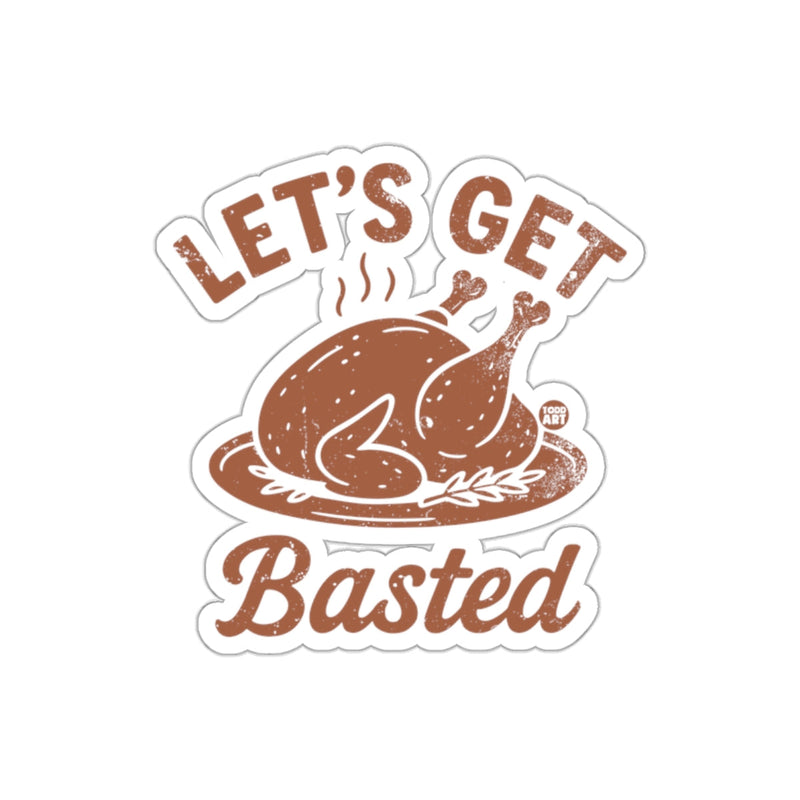 Load image into Gallery viewer, Let's Get Basted Funny Thanksgiving Sticker product
