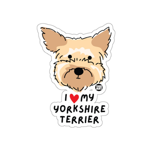 I Love My Yorkshire Terrier Sticker Dog Lover Decal