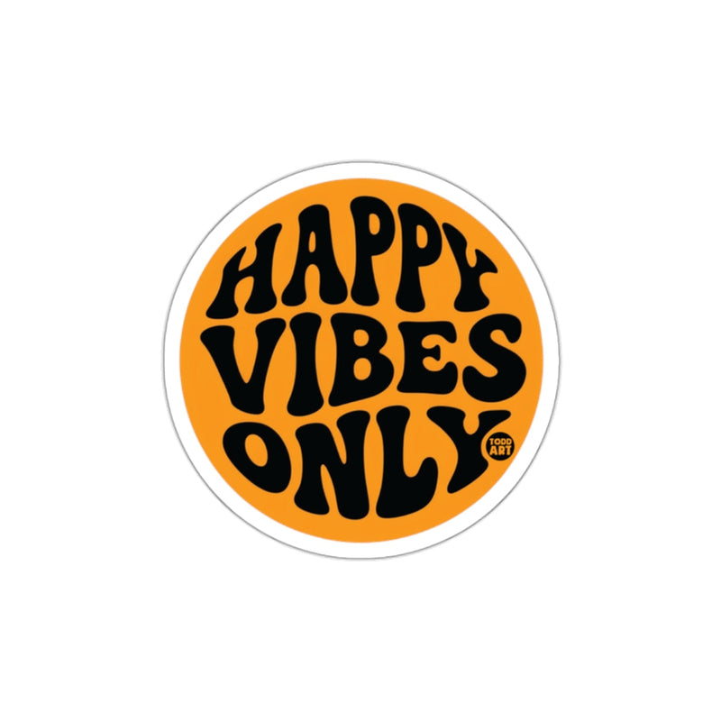 Load image into Gallery viewer, Happy Vibes Only Retro Style Sticker
