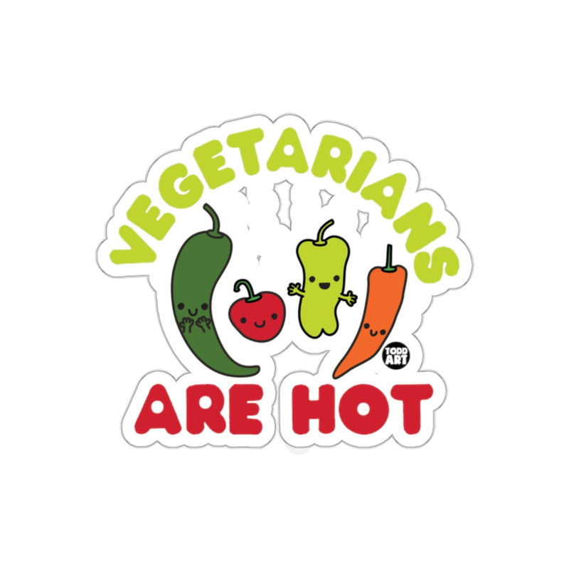 Load image into Gallery viewer, Vegetarians Are Hot Cute Vegetable Sticker
