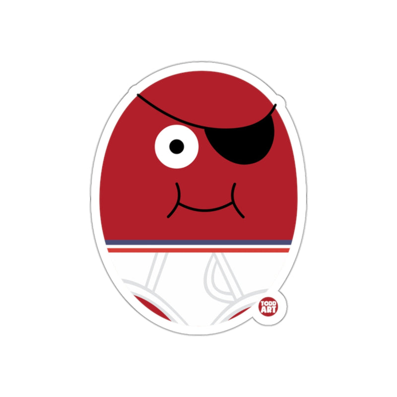 Load image into Gallery viewer, Pirate Smiley Character with Eye Patch Sticker
