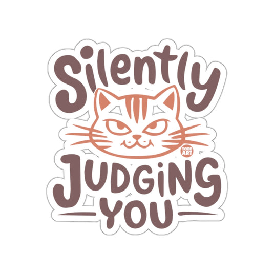 Silently Judging You Cat Design Sticker