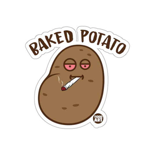 Baked Potato Funny Sticker Todd Art Design Sticker
