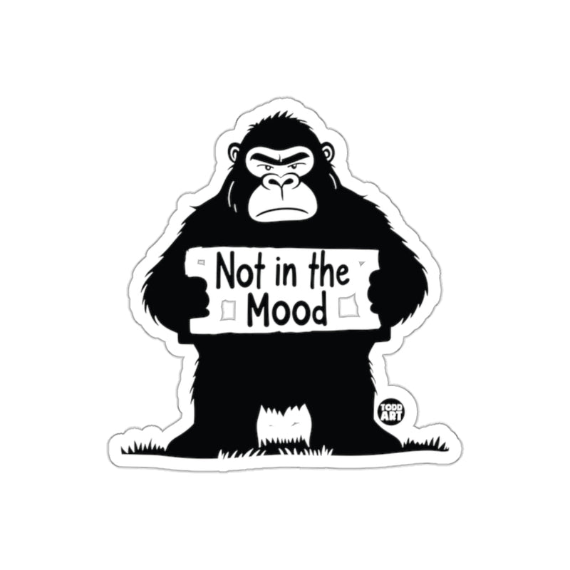 Load image into Gallery viewer, Not in the Mood Funny Cartoon Gorilla Sticker
