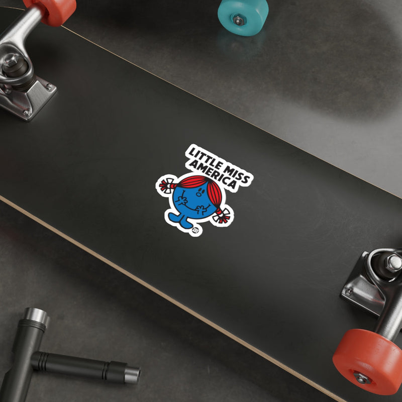 Load image into Gallery viewer, Little Miss America Sticker on Skateboard Deck
