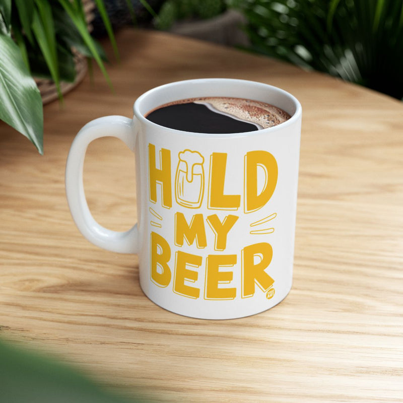 Load image into Gallery viewer, Hold My Beer Mug with Fun Engraved Design
