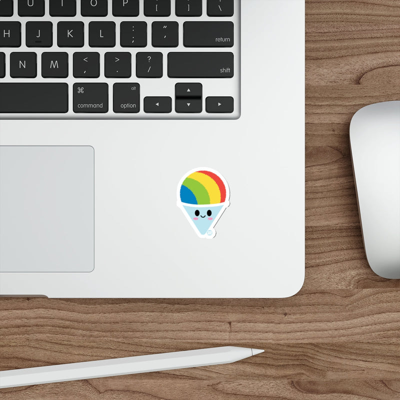 Load image into Gallery viewer, Vibrant Rainbow Snow Cone Sticker for Laptops and More
