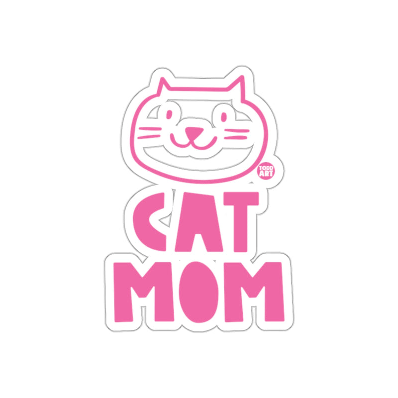 Load image into Gallery viewer, Pink Cat Mom Cartoon Art Design from Todd Art sticker

