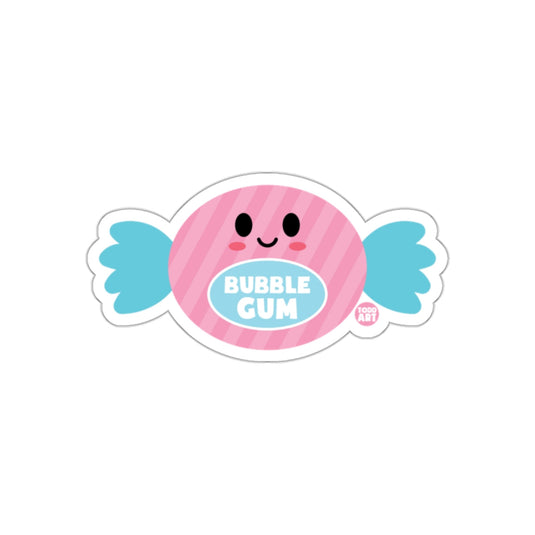 Cute Bubble Gum Kawaii Candy Sticker with Smiling Face