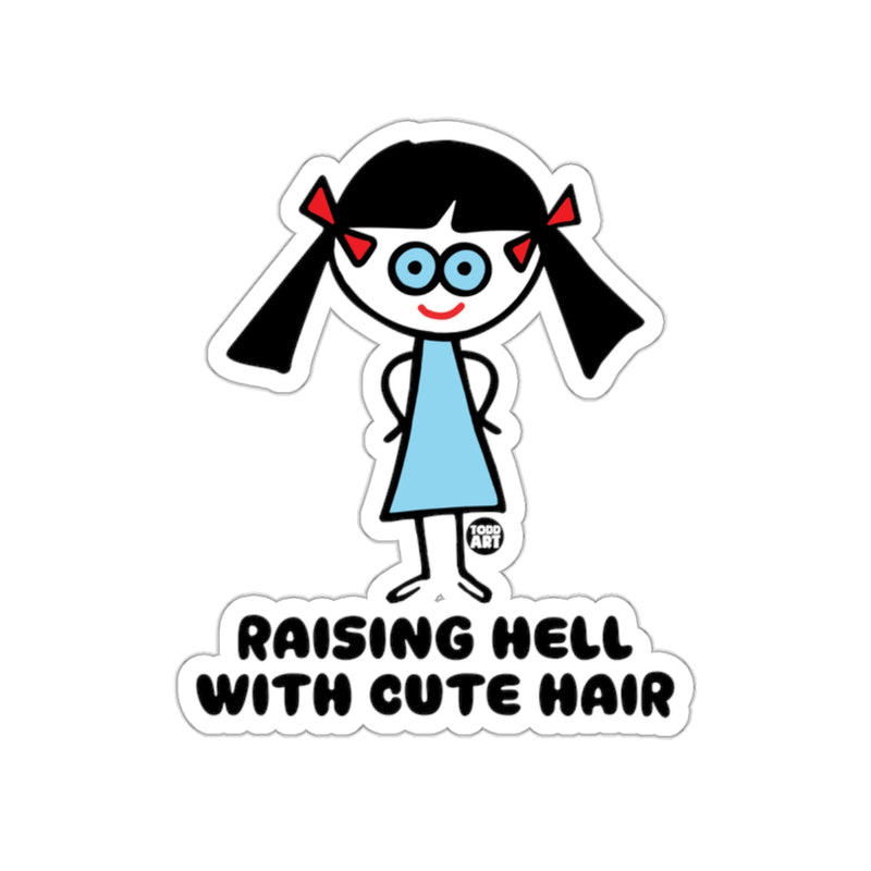 Load image into Gallery viewer, Raising Hell With Cute Hair Sticker Product
