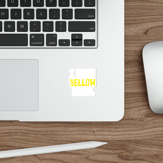 Yellow Print Aesthetic Adhesive Decorative Sticker