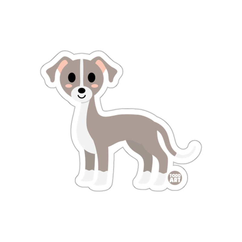 Load image into Gallery viewer, Cute Cartoon Greyhound Illustration Sticker Product
