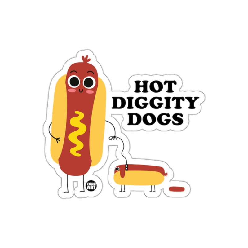 Load image into Gallery viewer, Hot Diggity Dogs Sticker Adorable Illustrated Design
