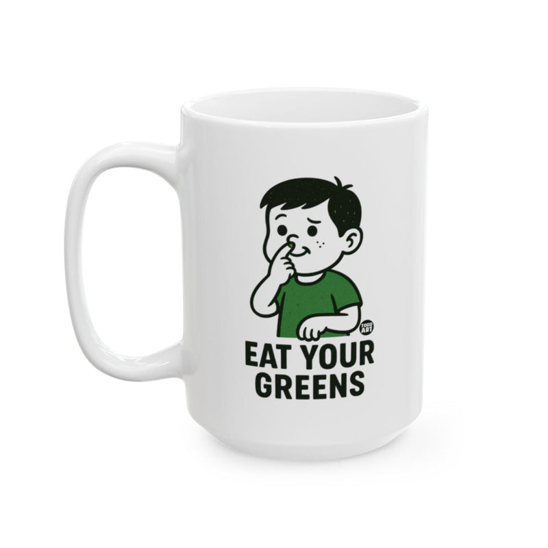 Load image into Gallery viewer, Funny Comic Style Eat Your Greens Coffee Mug
